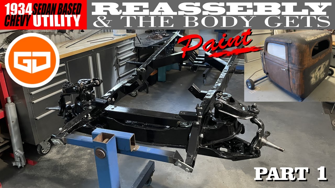 1934 Chevy Hot Rod Utility Reassembling the Chassis and Painting the Cab Pt 1 Ep 110