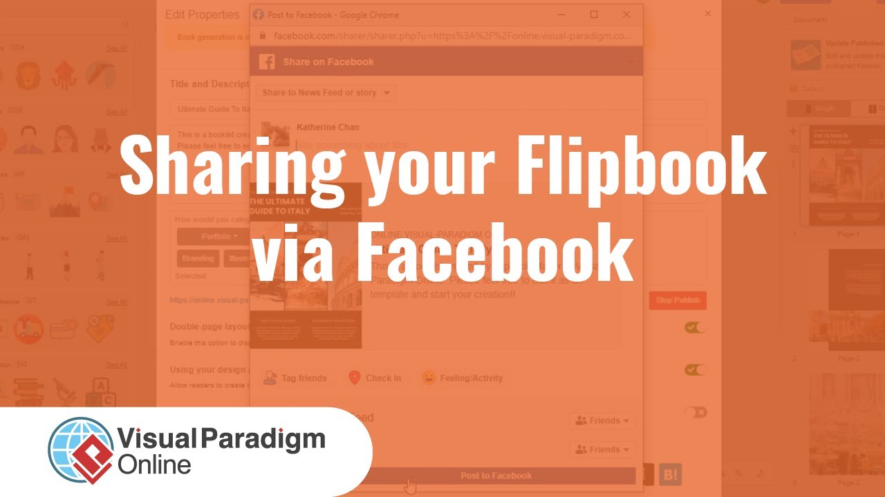 Sharing your Flipbook via Facebook