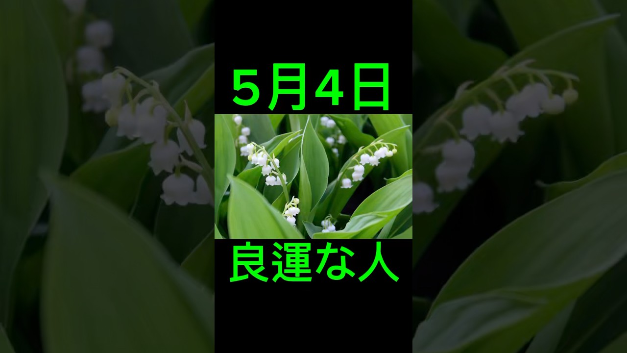 5月4日良運な人ランキングトップ100#誕生日占い #占い #開運 #youtube