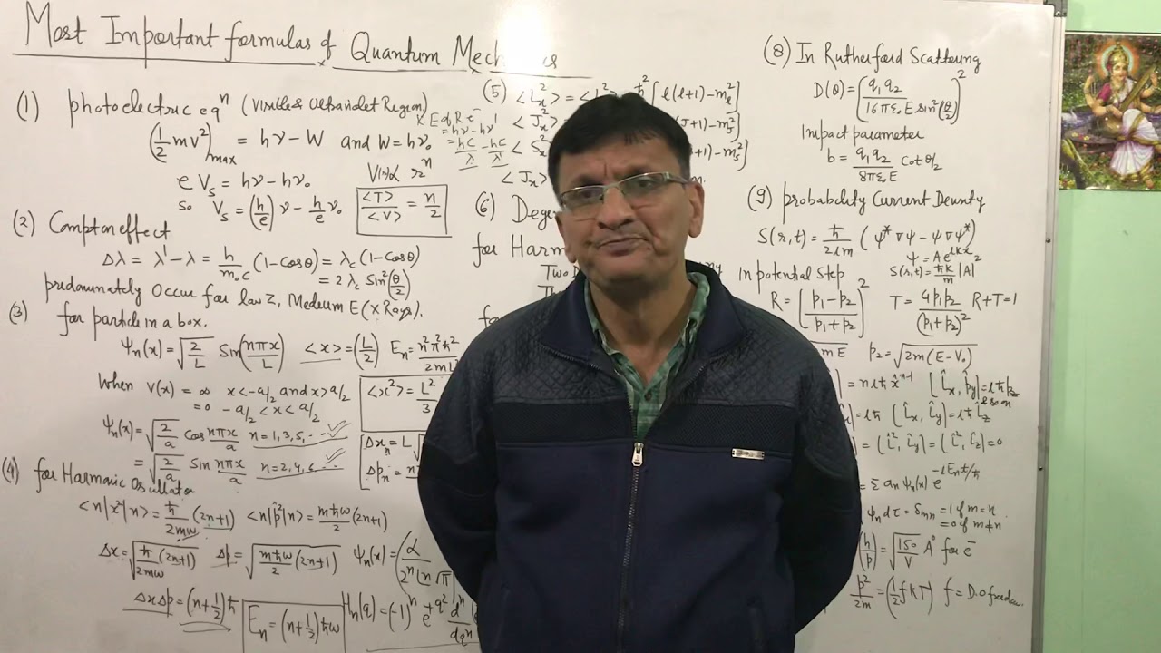 Most important formulas from Quantum mechanics-1