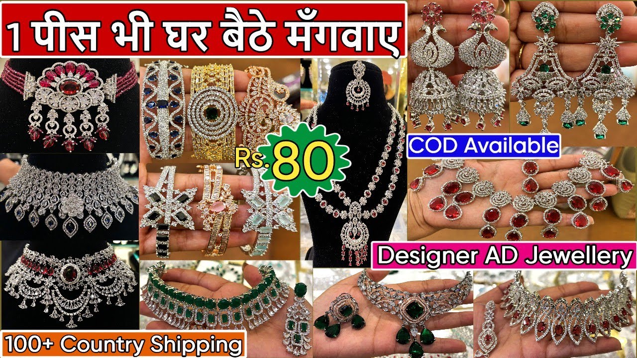 Latest Trending Bridal AD Jewellery Collection 2024 | Exclusive Designer AD &  Moissanite Jewellery