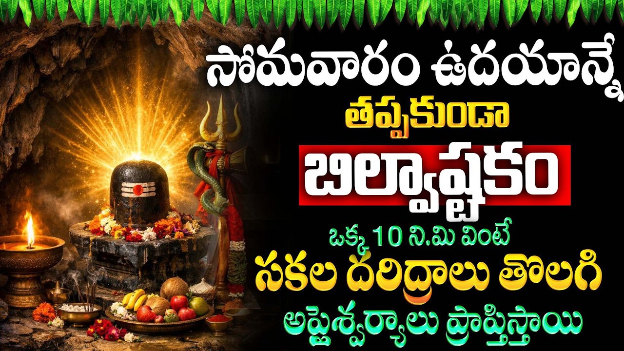 Live : సోమవారం  ఉదయాన్నే బిల్వాష్టకం వింటే సకల దరిద్రాలు తొలగిపోతాయి | Bilwastakam | @sumantvmantra