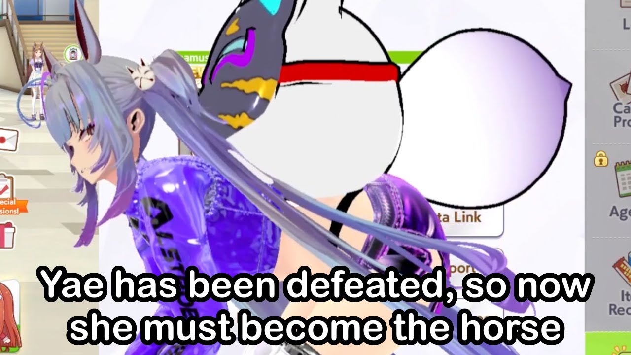Yae has been defeated, so now she must become the horse