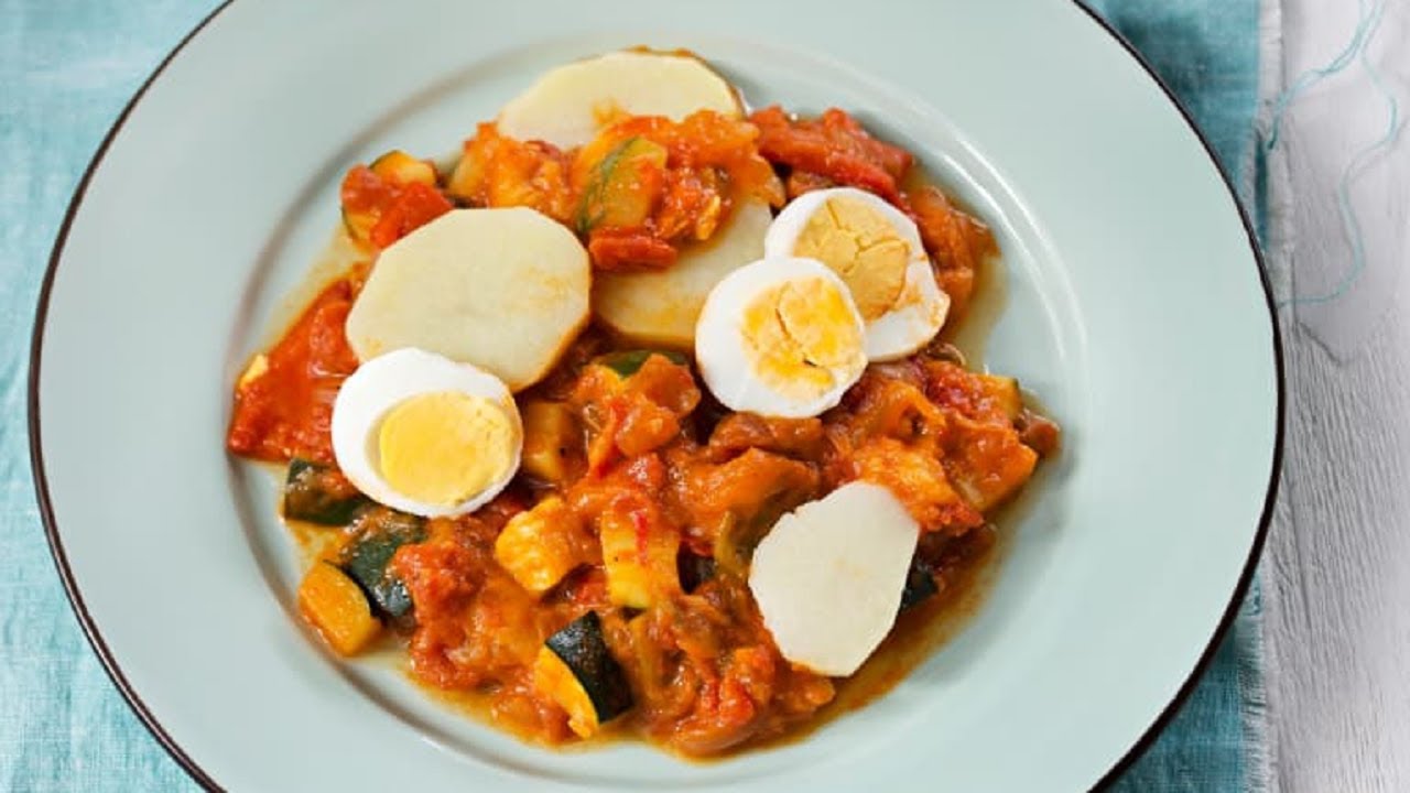 Recetas Thermomix ® TM31 - Pisto con Patatas y Huevos