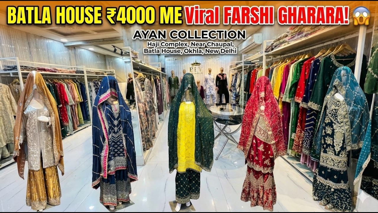 Batla house ₹4000 Me viral Farshi Gharara & ₹1000 Me Pakistani Suits Shopping Vlog