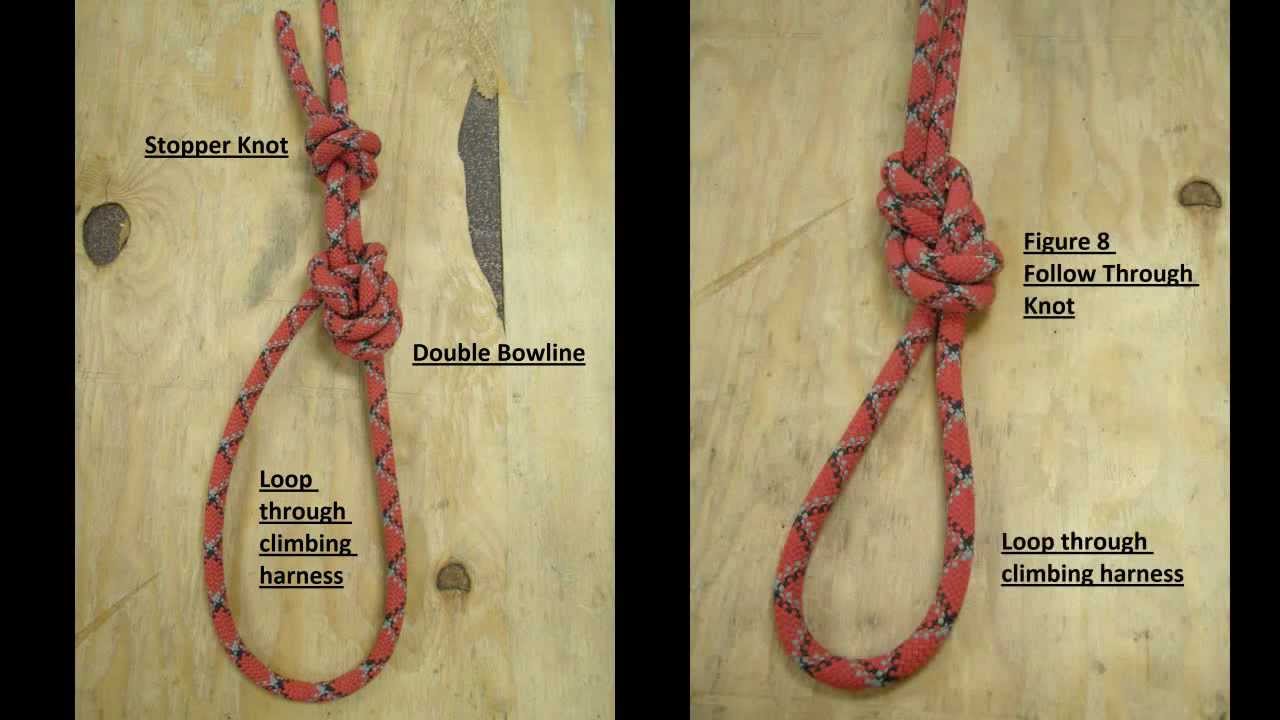 How to use the Double Bowline to tie in to a rock climbing harness