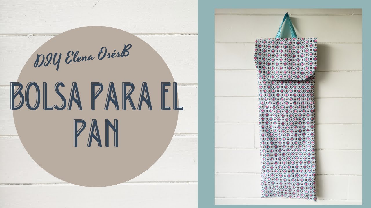 Bolsa para el pan con forro y solapa.
