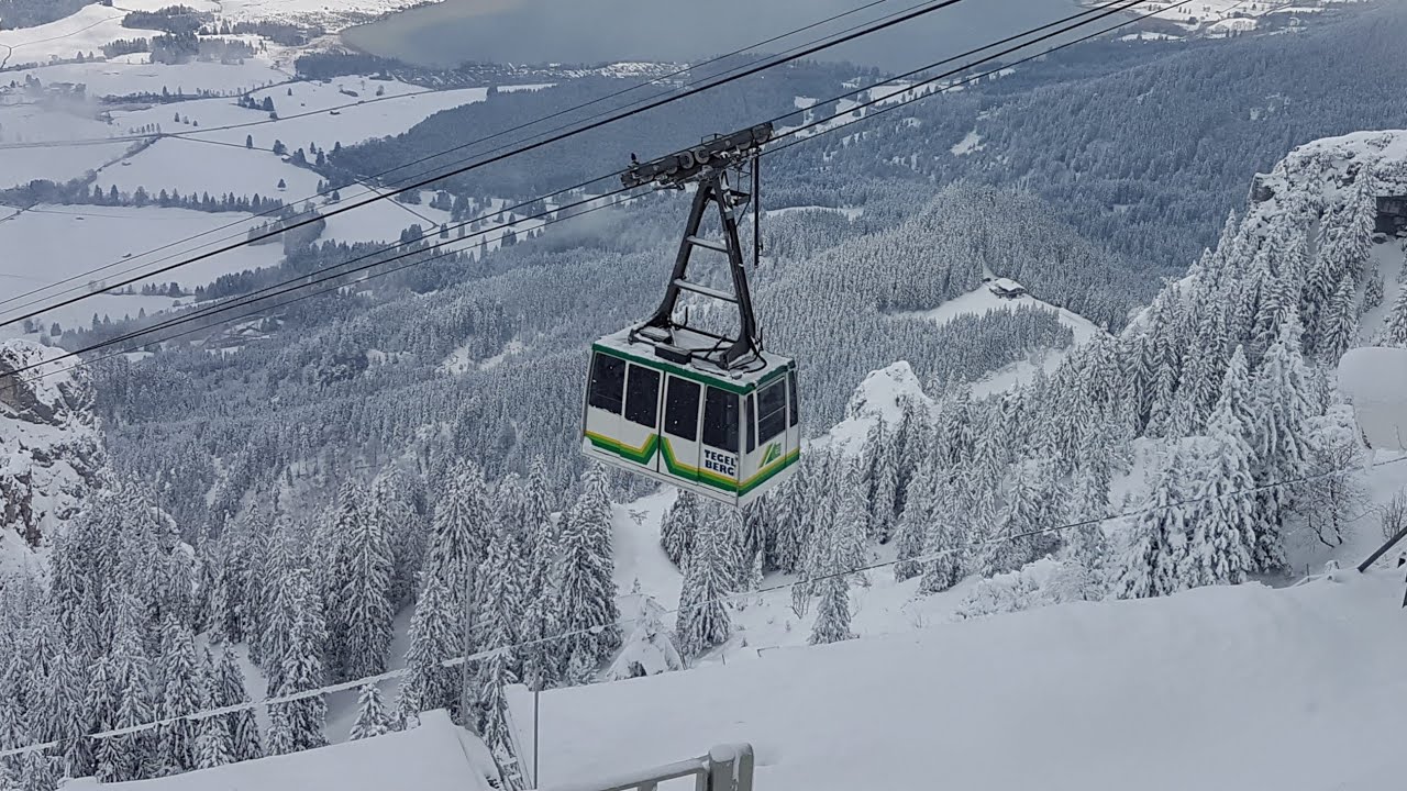 Top of Tegelberg and Tegelberg Cable Car Germany Winterwonderland April 2017