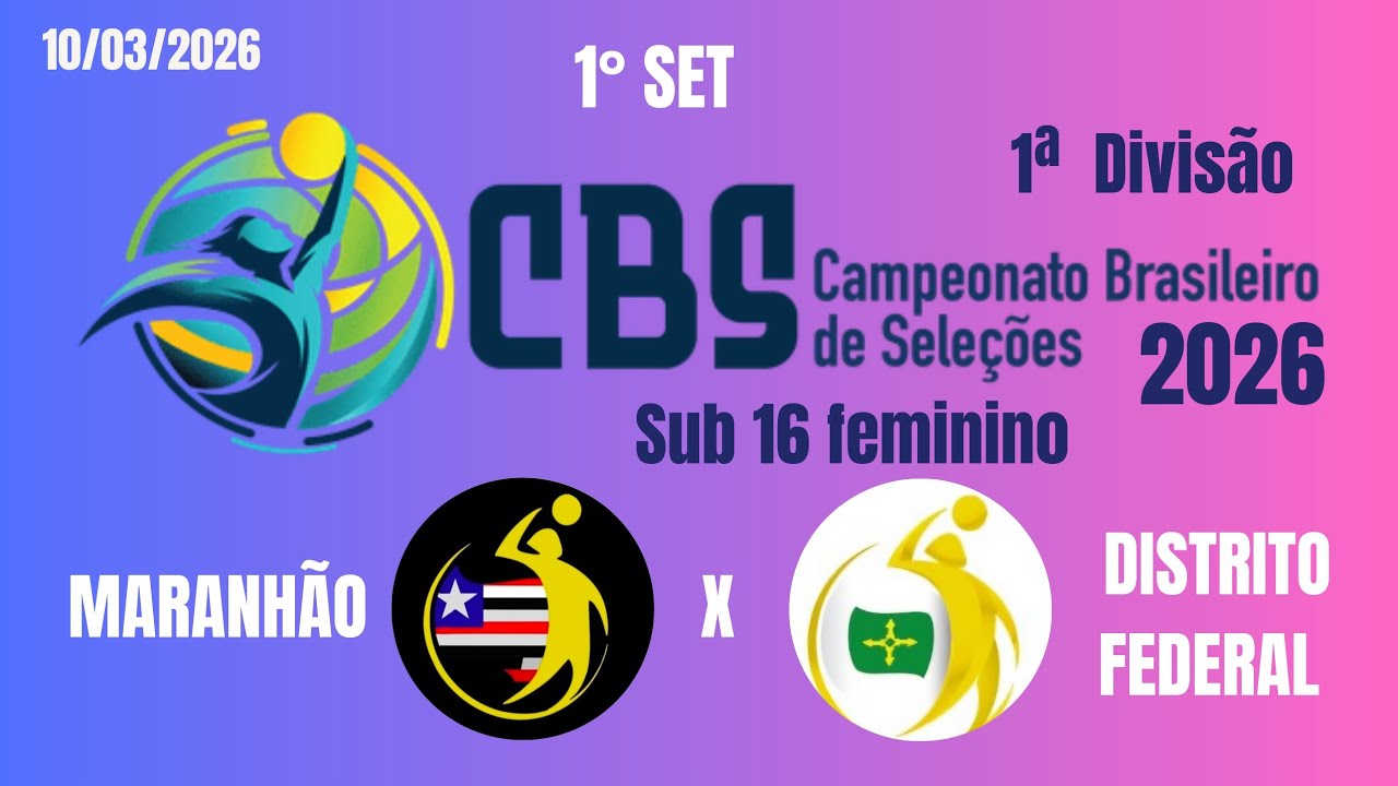 CBS SUB16 FEMININO. 1ºSET MA X DF.