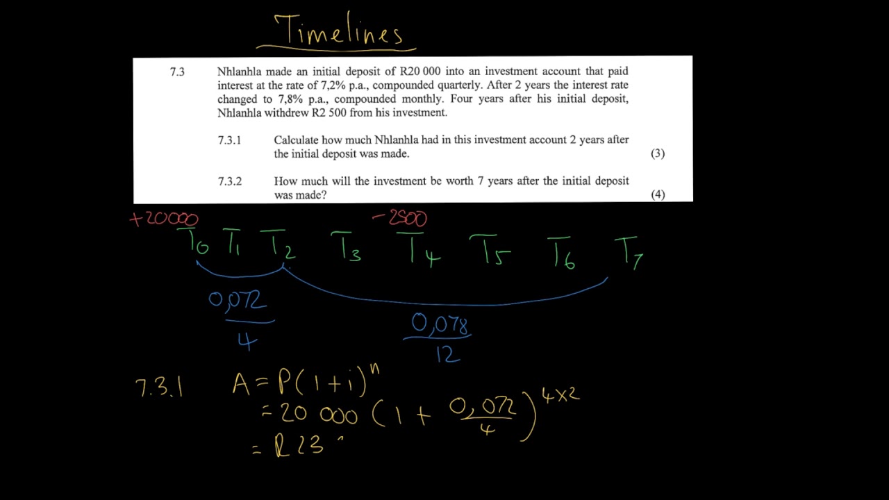 Financial Maths - Financial Timelines Gr 11