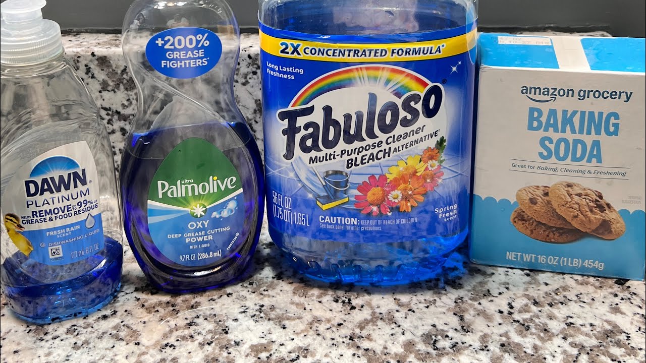 Dawn & Palmolive Dish Soap, Fabuloso, Baking Soda *ASMR SPONGE SQUEEZING*