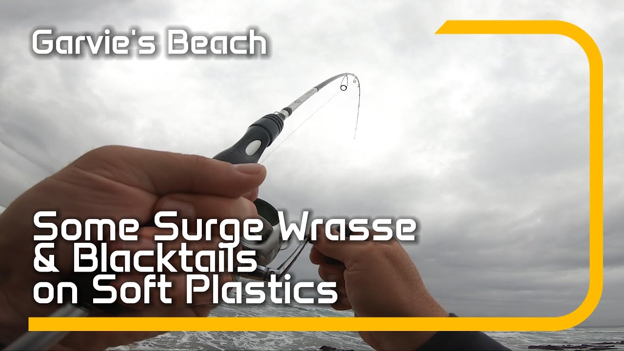 Some Surge Wrasse & Blacktails on Soft plastic lures at Garvie's Beach, KwaZulu-Natal in 4K