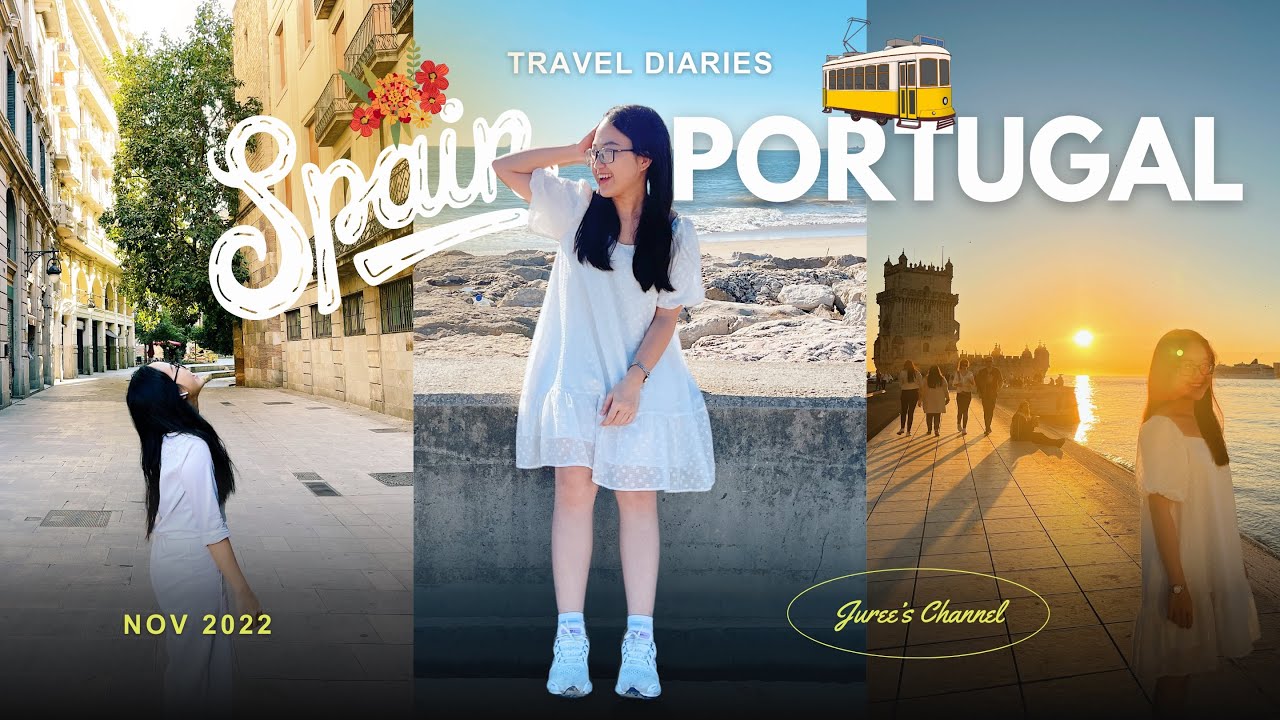 🇪🇸 SPAIN - PORTUGAL VLOG 🇵🇹 Travel diaries in Barcelona - Madrid - Lisboa - Porto ✨ Ree Juree 💖