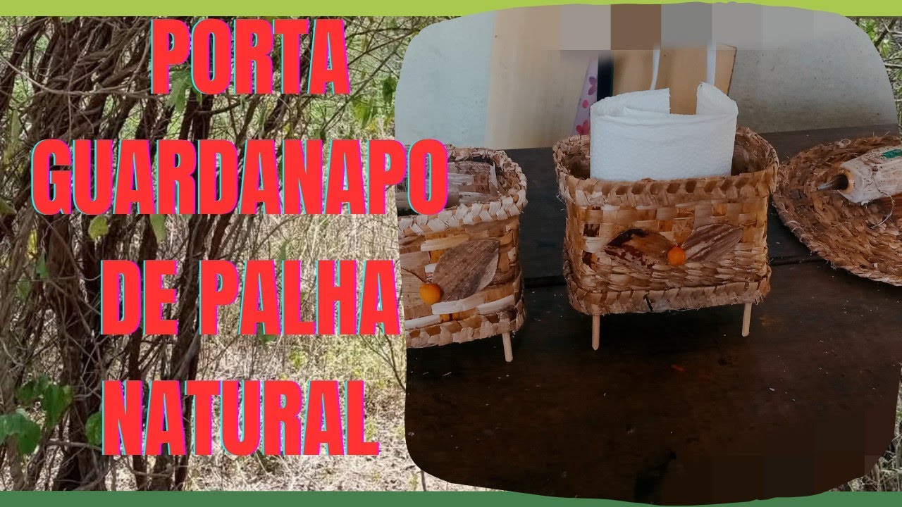ENSINANDO UM PORTA GUARDANAPO, COM PALHA NATURAL,,#diy #artesanato 