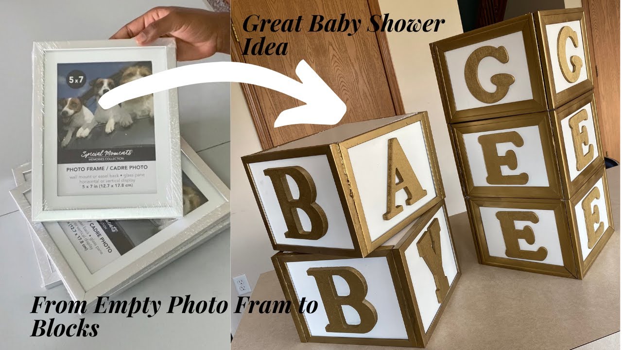 Dollar Tree DIY Baby Shower Decor | DIY Both Gender | DIY Baby Blocks | Baby Shower