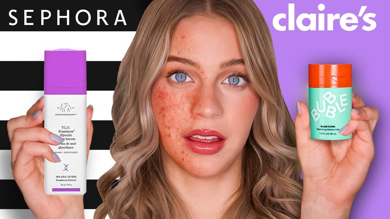 I Tried Cheap vs. Expensive Skincare! *preppy*
