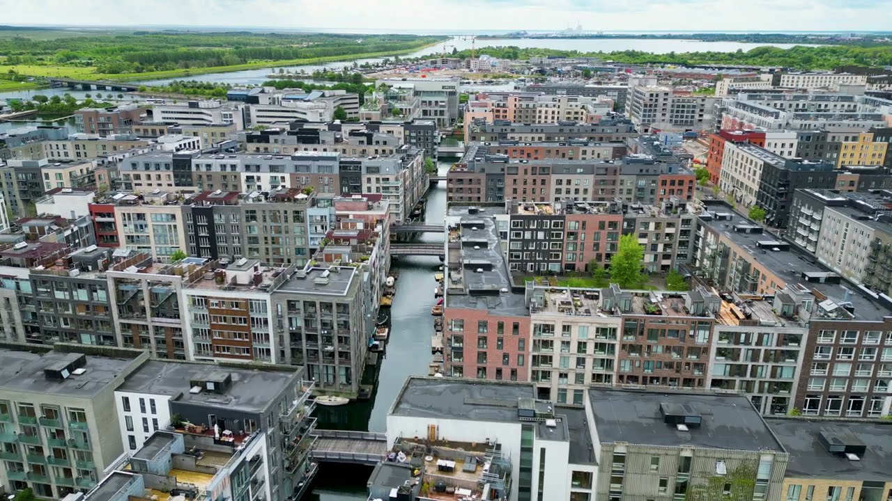 Aerial Tour of Sluseholmen & Teglholmen | Copenhagen’s Hidden Waterfront Gems 🇩🇰 [4K Drone Footage]