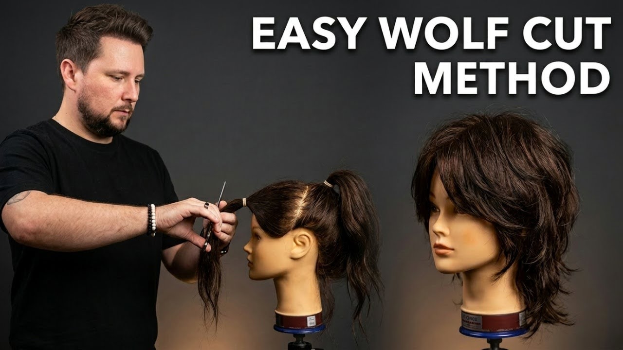 HOW TO CUT Creating a Wolf Cut in 3 Minutes: A Step-by-Step Tutorial- TIKTOK HAIRCUT TREND