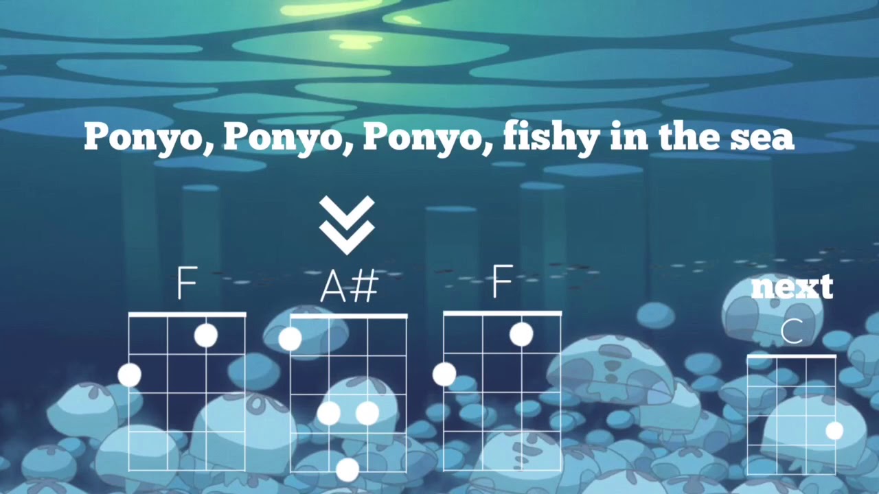 Ponyo on the Cliff by the Sea - Ukulele Play-Along