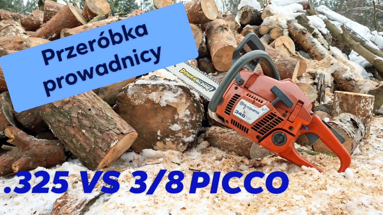 Husqvarna 346xp-wymiana układu tnącego .325 na 3/8 picco.🛠 Test i relacja z pracy.🔧 