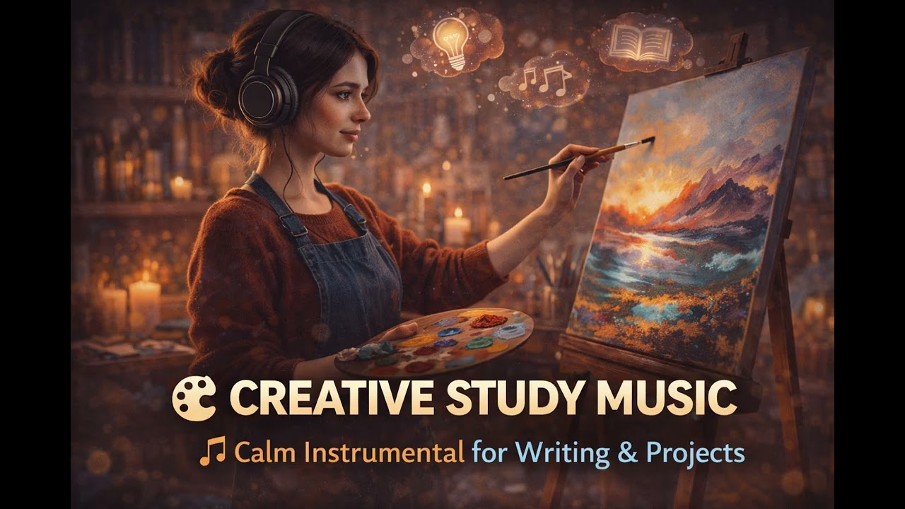 Creative Study Music 🎨 Calm Instrumental Focus for Reading, Writing & Thinking