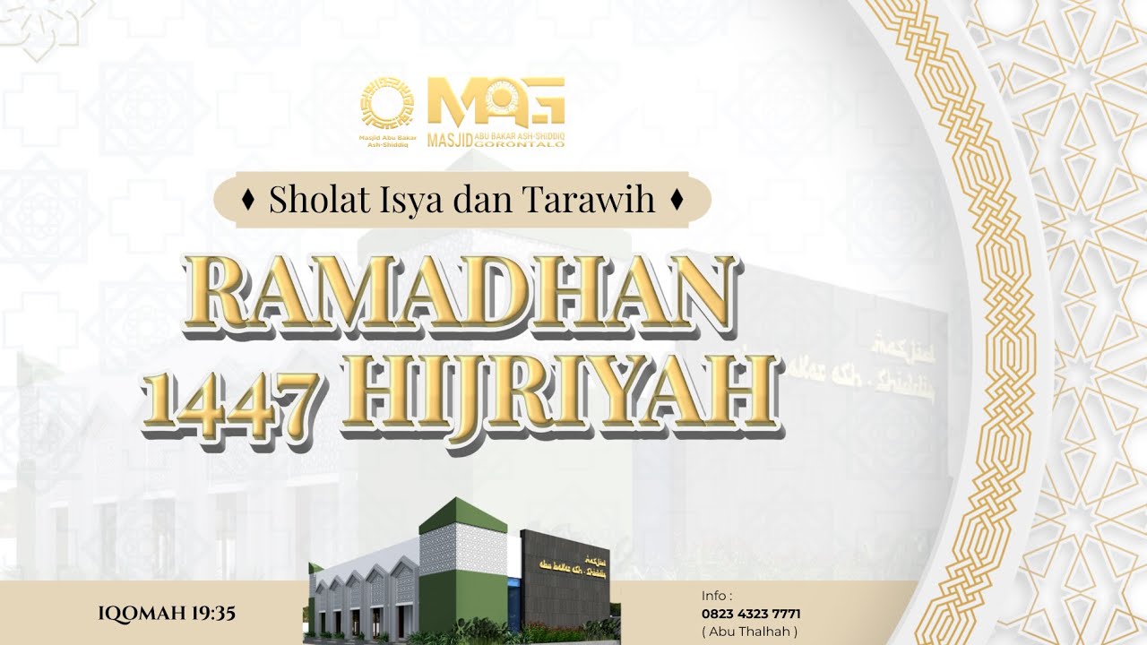 Sholat Isya & Tarawih | 15 Ramadhan 1447H | Ust Abu Daud