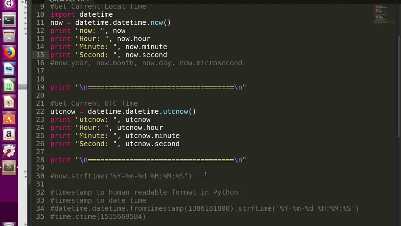 Python How to get Current Local Time and UTC Time