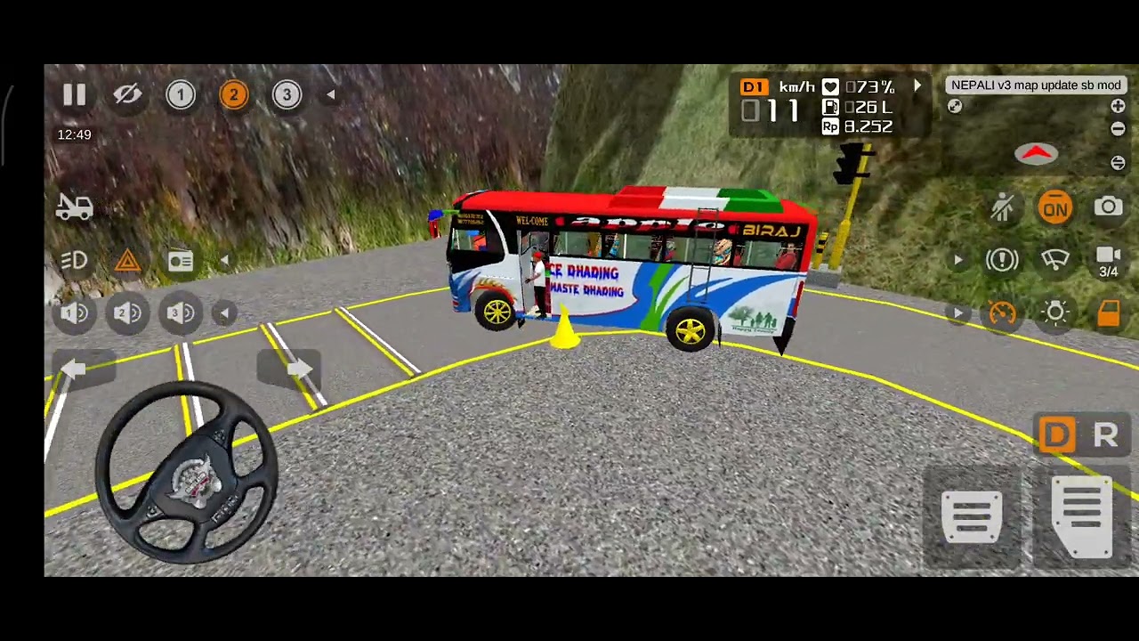  Nepali bus mod tata deluxe bus 🚌