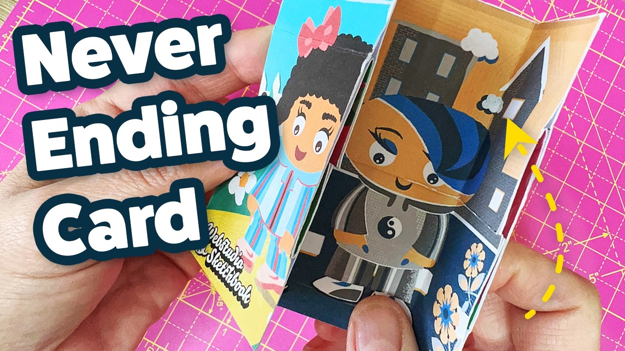 Turning my sketchbook drawings into an endless card!