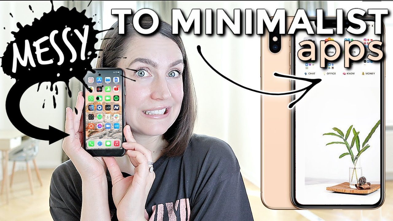 📱How to declutter and organize iPhone apps (for a REAL minimalist phone!) | DIGITAL MINIMALISM