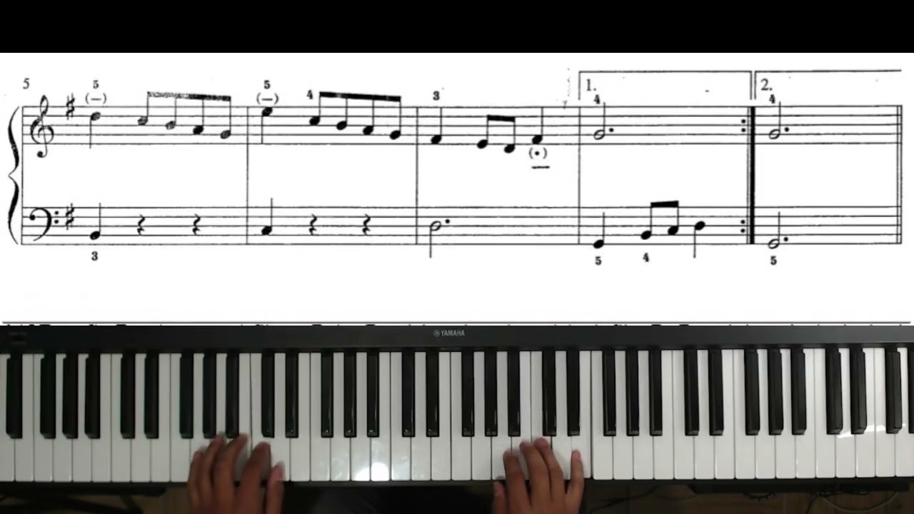 Minuet 1 BWV 822 (Suzuki Piano Vol.2 No.4) c/metrónomo (70-110)y partitura