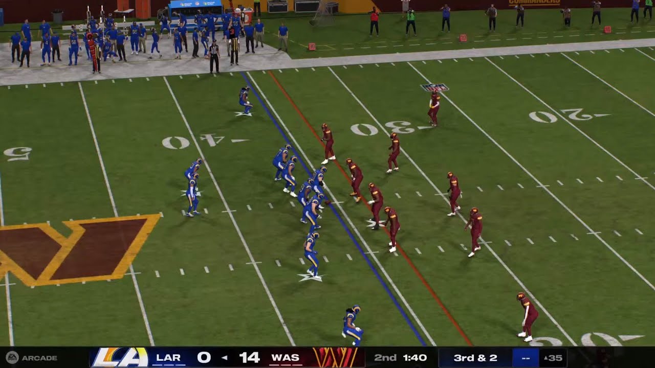 Madden NFL 25 (2024) (PS5) rams vs commanders (CPU vs CPU)