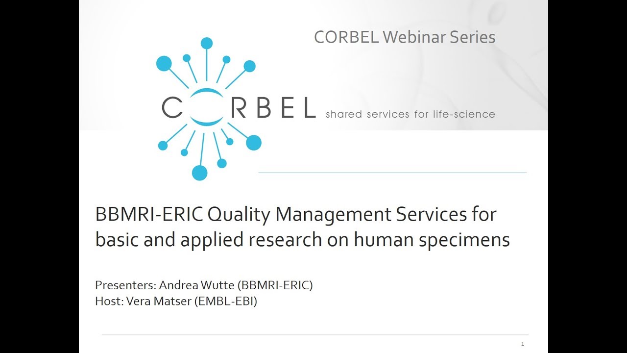 BBMRI-ERIC Quality Management Services for basic and applied research on human specimens