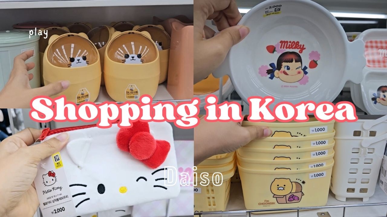 Shopping in Korea Vlog 🛍️ | Todo bajo 5,000₩ en DAISO Corea ✨ Cosas lindas y baratas