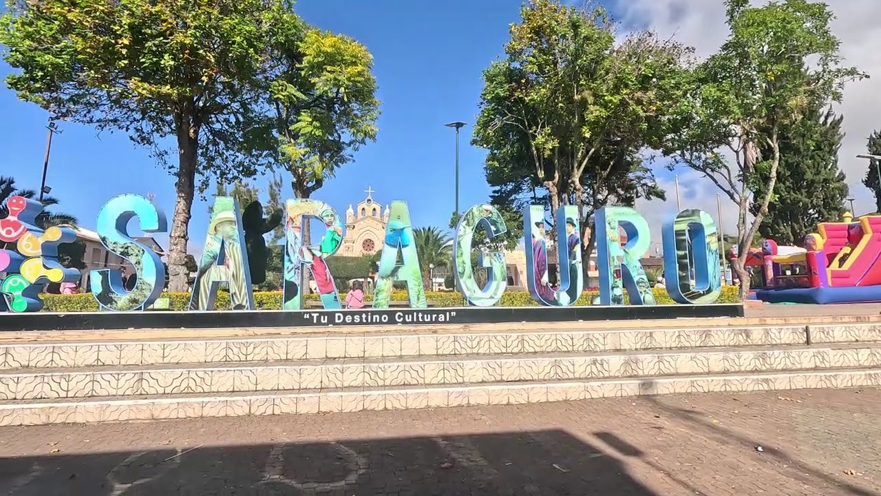 Centro urbano de Saraguro, provincia de Loja - Ecuador