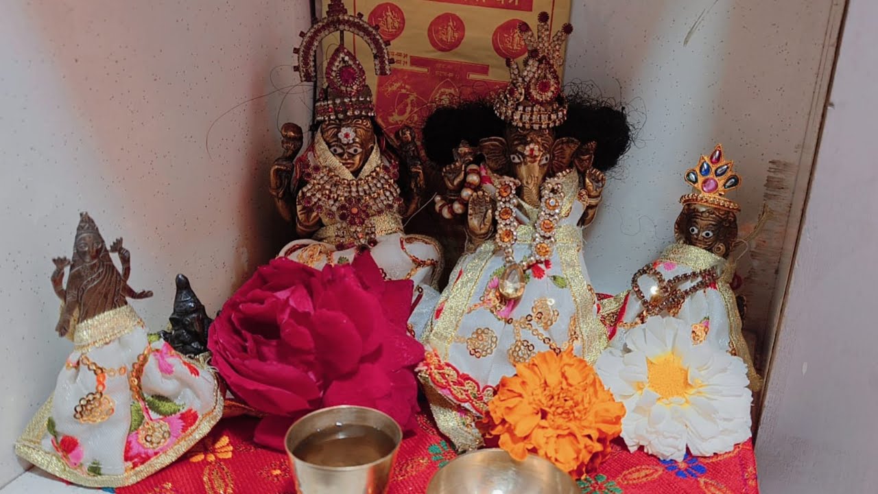 Ganesh Laxmi ji ka shringar🤔🔥new beautiful shringar💗@RadheRadhe-789-p1h 