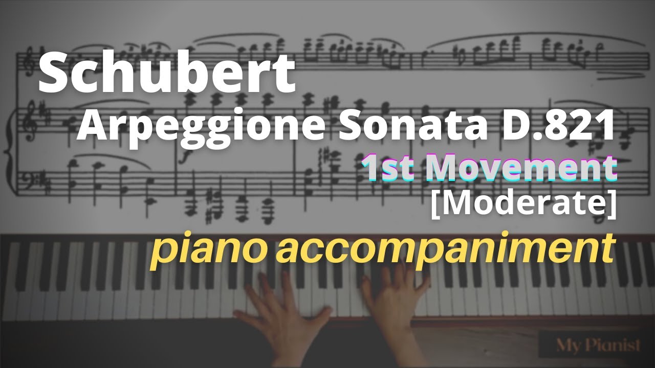Schubert - Arpeggione Sonata D.821, 1st Mov: Piano Accompaniment [Moderate]