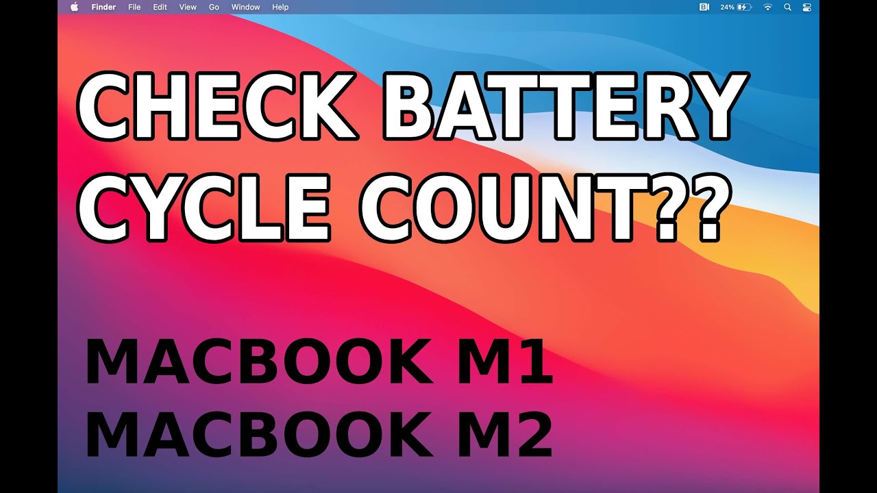 How to check battery cycle counts in Macbook M1/M2.