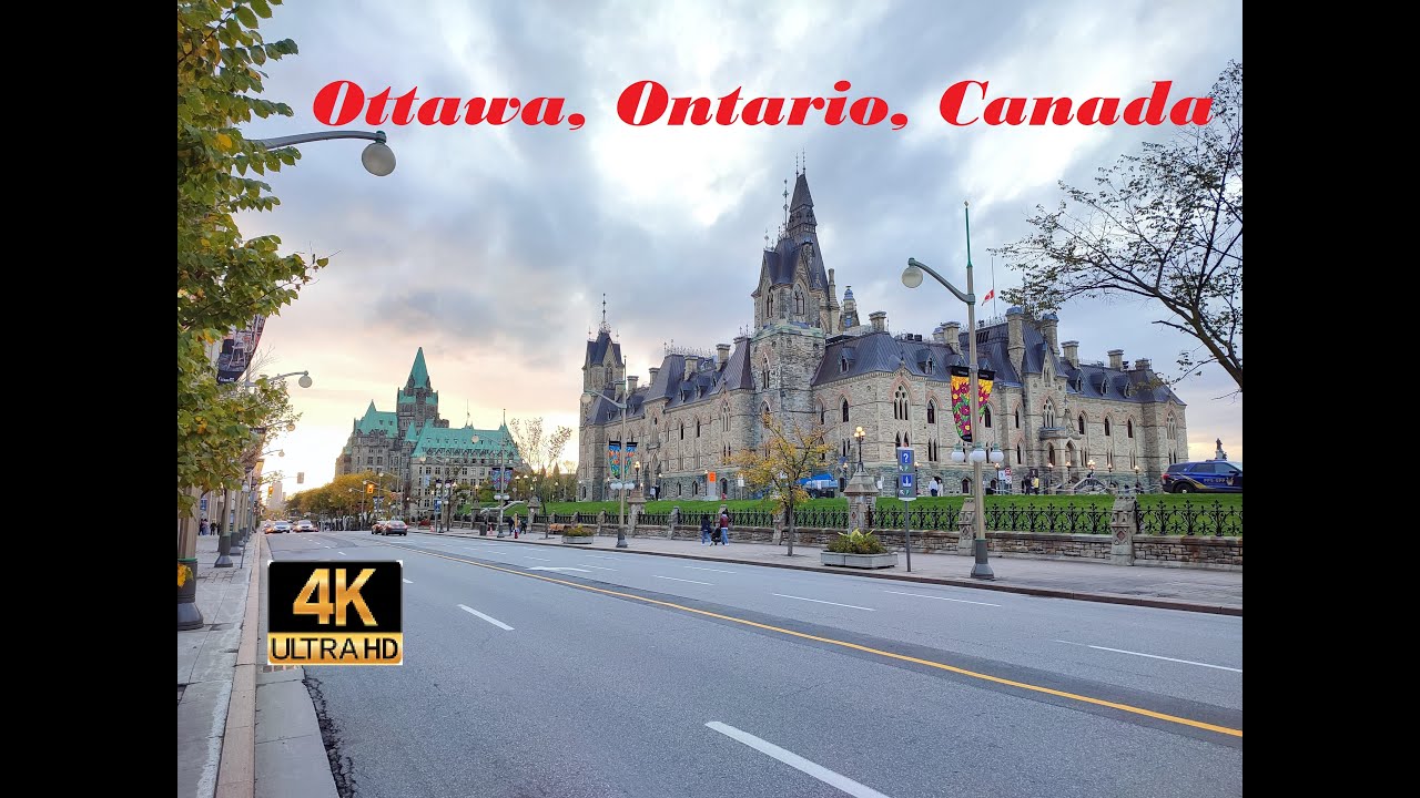Ottawa 🌇⛪ , Ontario, Canada (Fall)🍁 4K Walking and Driving Tour