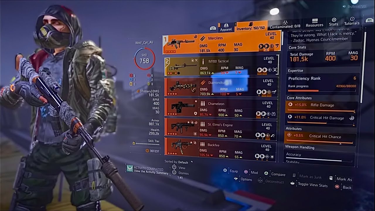 The Division 2 Best Sniper build - MERCILESS RIFLE NO RECOIL - Invaded map - Ps5 gameplay HDR