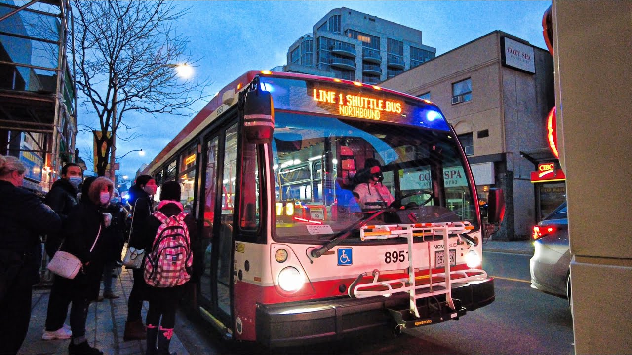 Toronto Shuttle Bus Chaos at St Clair Station on December 13, 2020
