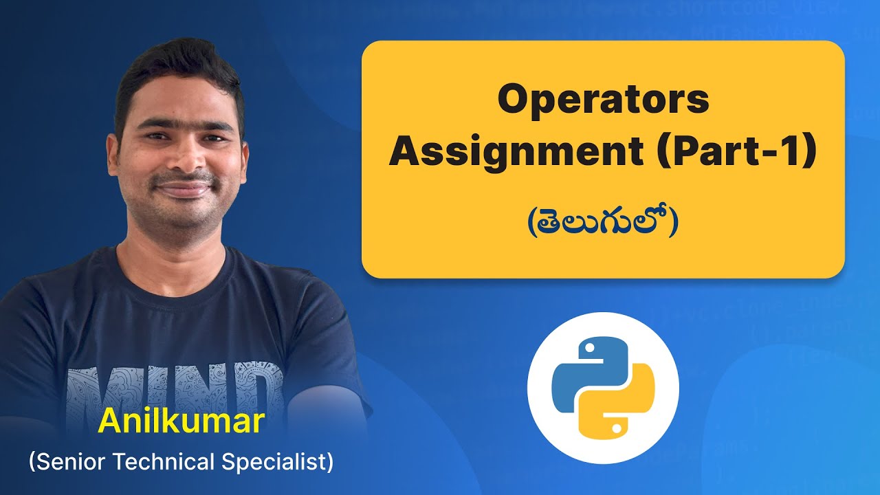 P54 - Python Operators Assignment (Part-1) [తెలుగు]