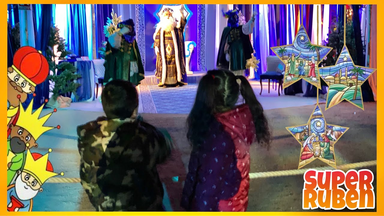 Ruben y Melani Visitan a los reyes magos. Campament reial badalona. Vlog Super Ruben. Noche mágica