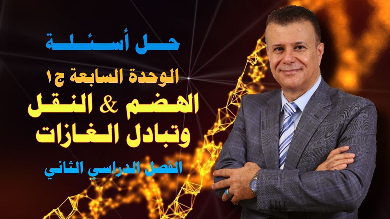 حل أسئلة الوحدة السابعة ( الجزء الأول )  - توجيهي جيل 2008 - الاستاذ عماد العموش