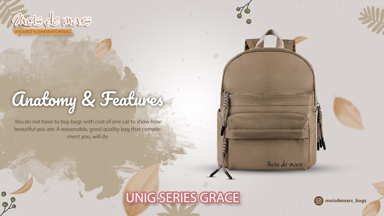 MOIS DE MARS BAGS - UniG Series - Ransel Wanita Medium - GRACE - Anatomy & Features Video