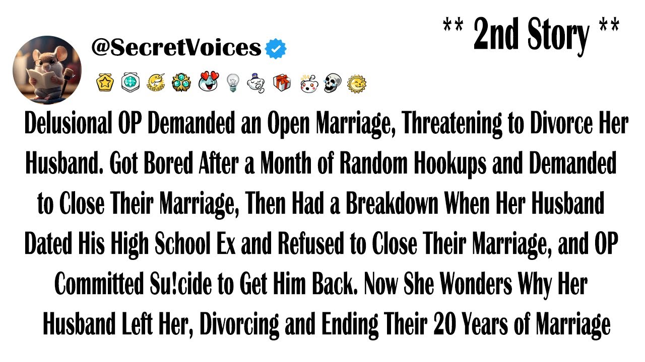 Delusional OP Demanded an Open Marriage, Threatening to Divorce Her Husband. Got Bored After a Mo...