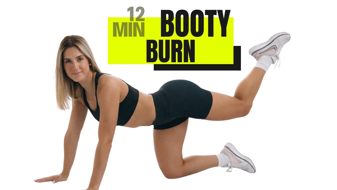12-MIN Booty Burn – Lift & Tone Your Glutes at Home | No Equipment