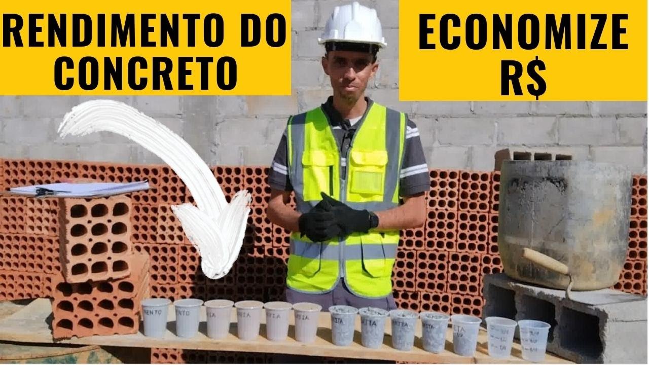 COMO CALCULAR O RENDIMENTO DE UM TRAÇO DE CONCRETO E COMO CALCULAR  CIMENTO AREIA BRITA E ÁGUA?