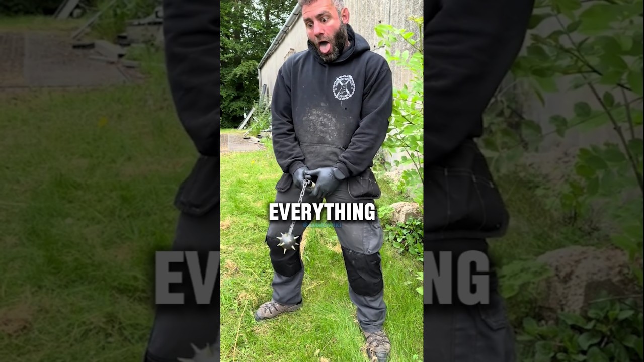 Вот как выглядит средневековый цеп 😑 #шорты