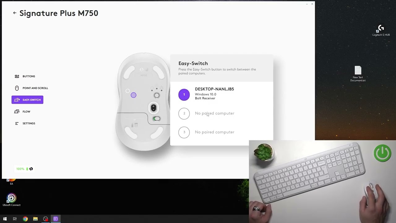Logitech M750 - Easy-Switchの設定とデバイス切替え